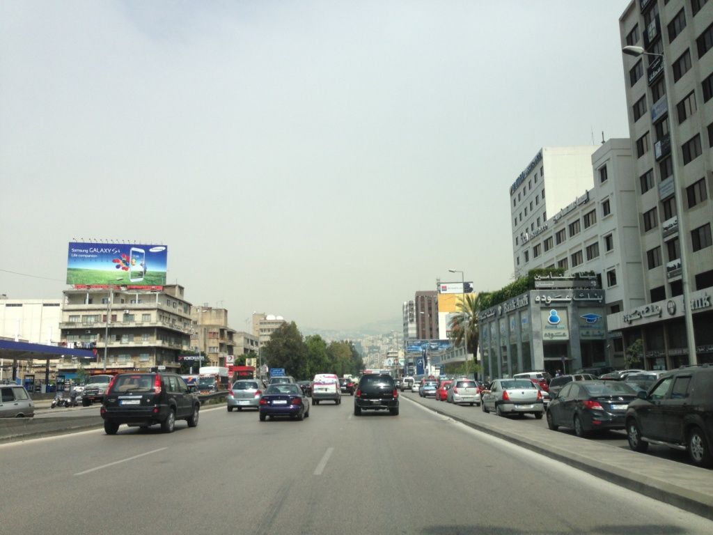 One of our boards on a Lebanese road
